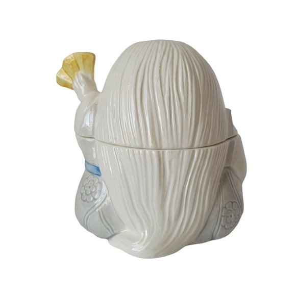Vintage Kabuki Tastesetter by Sigma Fan Dancer Figurine Lidded Jar Marked - Picture 3 of 10